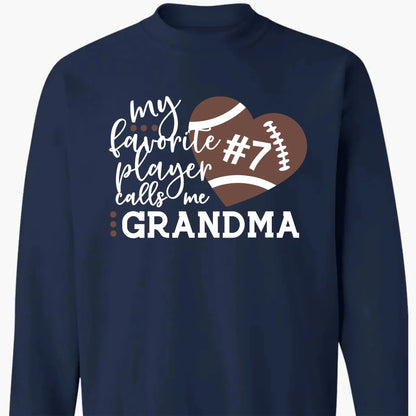 My Favorite Player Calls Me with Custom Title, Number, and Ball Type - Personalized Sports T-Shirt  Ezcustomize