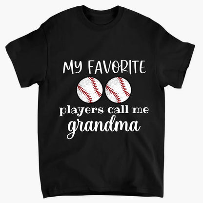 My Favorite Players Call Me Grandma Shirt – Personalized Multi-Sport T-Shirt – Custom Birthday or Mother’s Day Gift for Grandma, Nana, or Mom  Ezcustomize