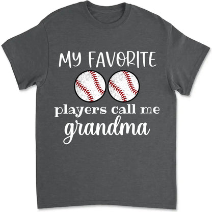 My Favorite Players Call Me Grandma Shirt – Personalized Multi-Sport T-Shirt – Custom Birthday or Mother’s Day Gift for Grandma, Nana, or Mom  Ezcustomize