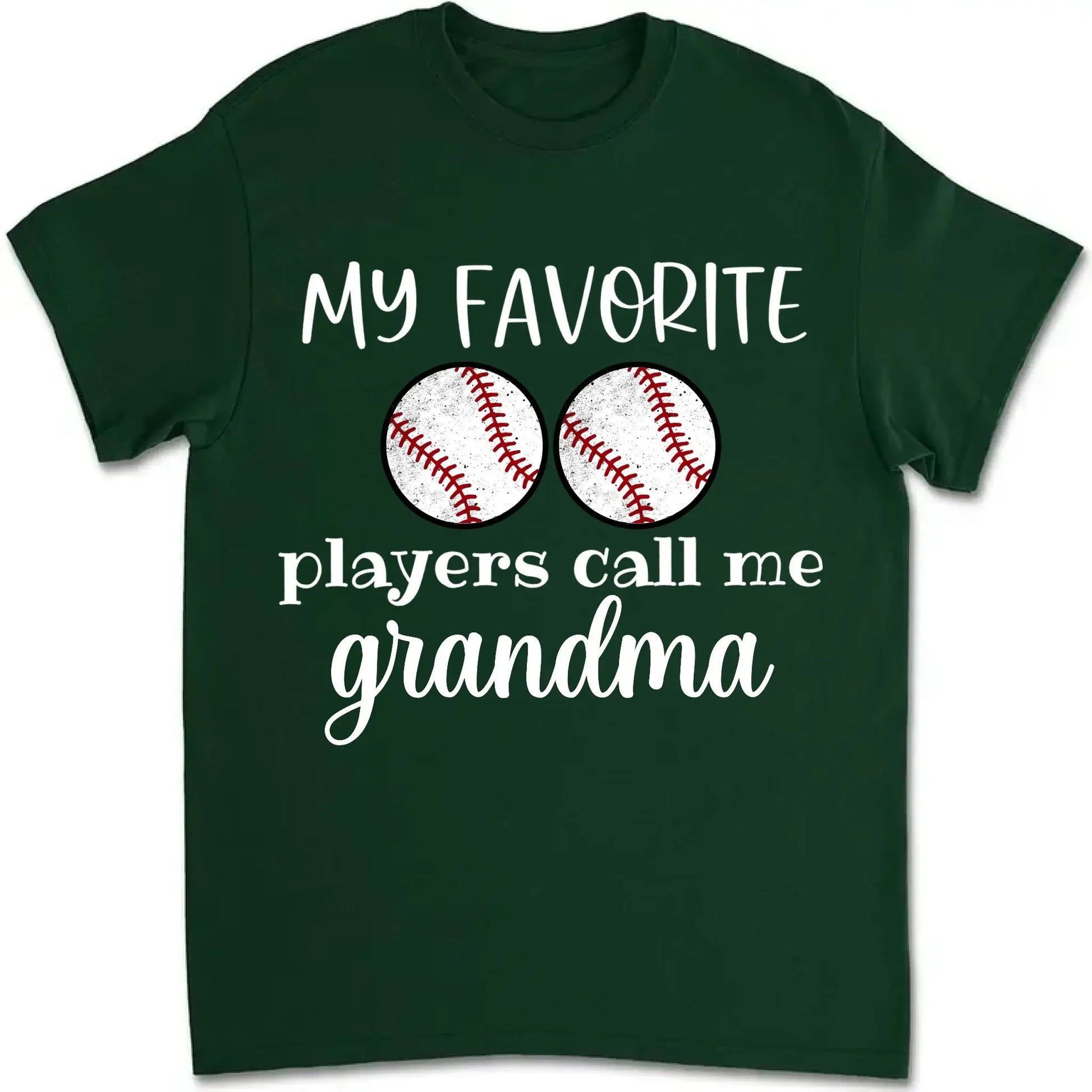 My Favorite Players Call Me Grandma Shirt – Personalized Multi-Sport T-Shirt – Custom Birthday or Mother’s Day Gift for Grandma, Nana, or Mom  Ezcustomize