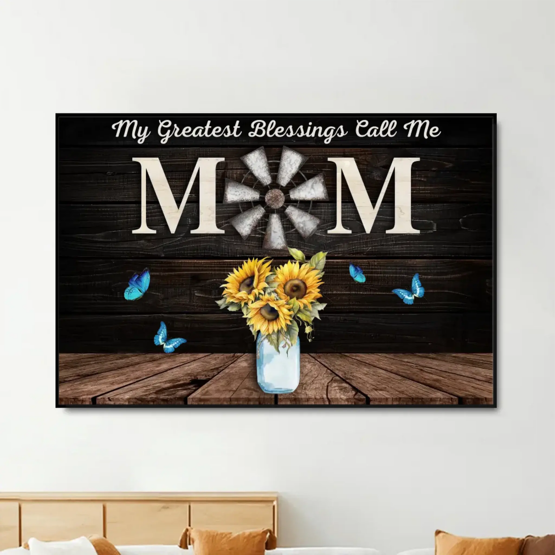 My Greatest Blessings Call Me Mom Wall Art – Personalized Poster/Canvas – Custom Gift for Mom from Kids or Family  Ezcustomize