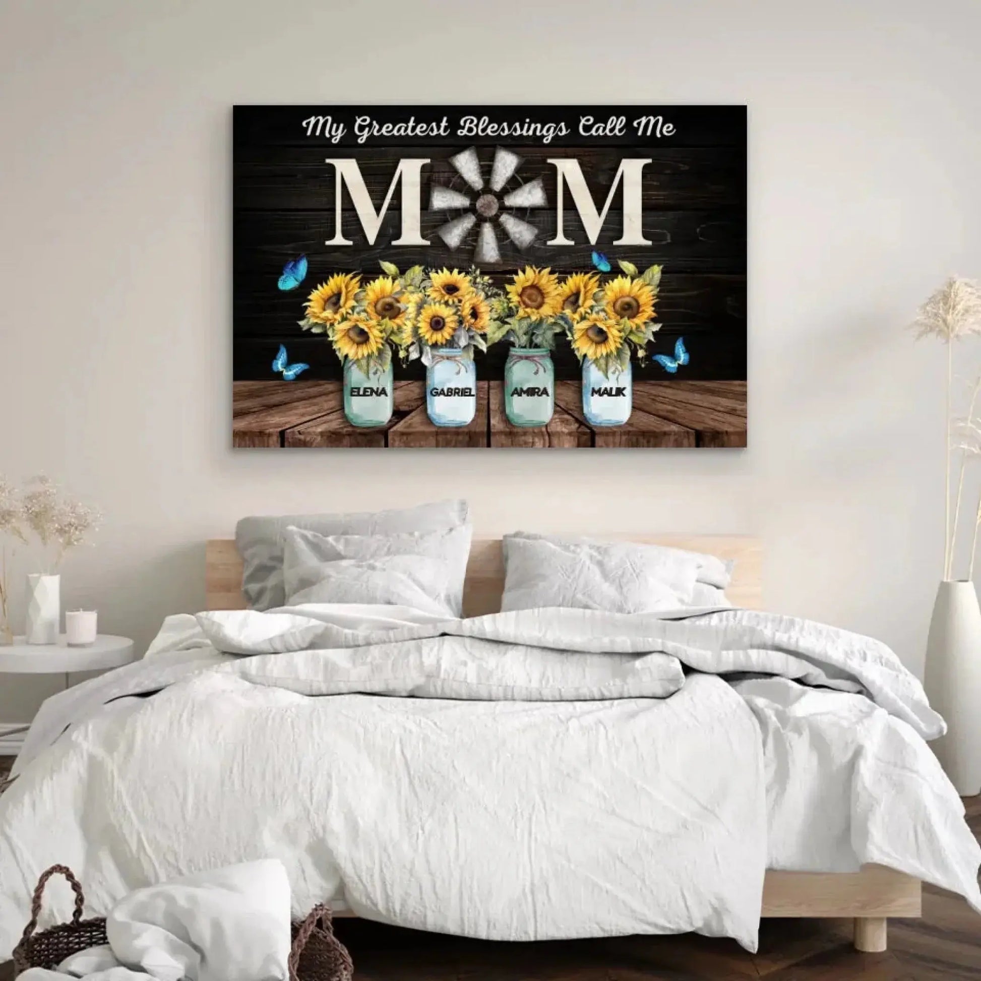 My Greatest Blessings Call Me Mom Wall Art – Personalized Poster/Canvas – Custom Gift for Mom from Kids or Family  Ezcustomize
