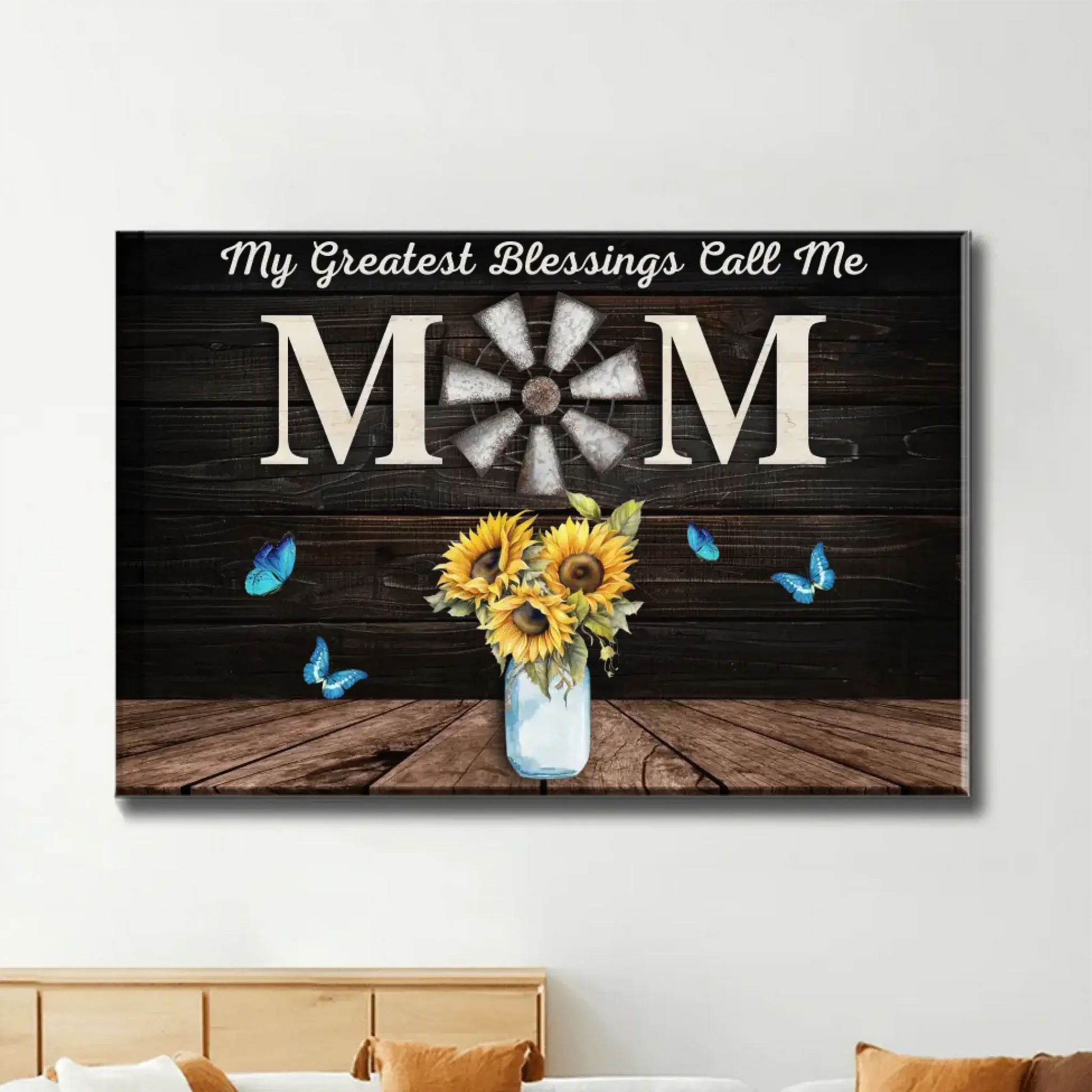 My Greatest Blessings Call Me Mom Wall Art – Personalized Poster/Canvas – Custom Gift for Mom from Kids or Family  Ezcustomize