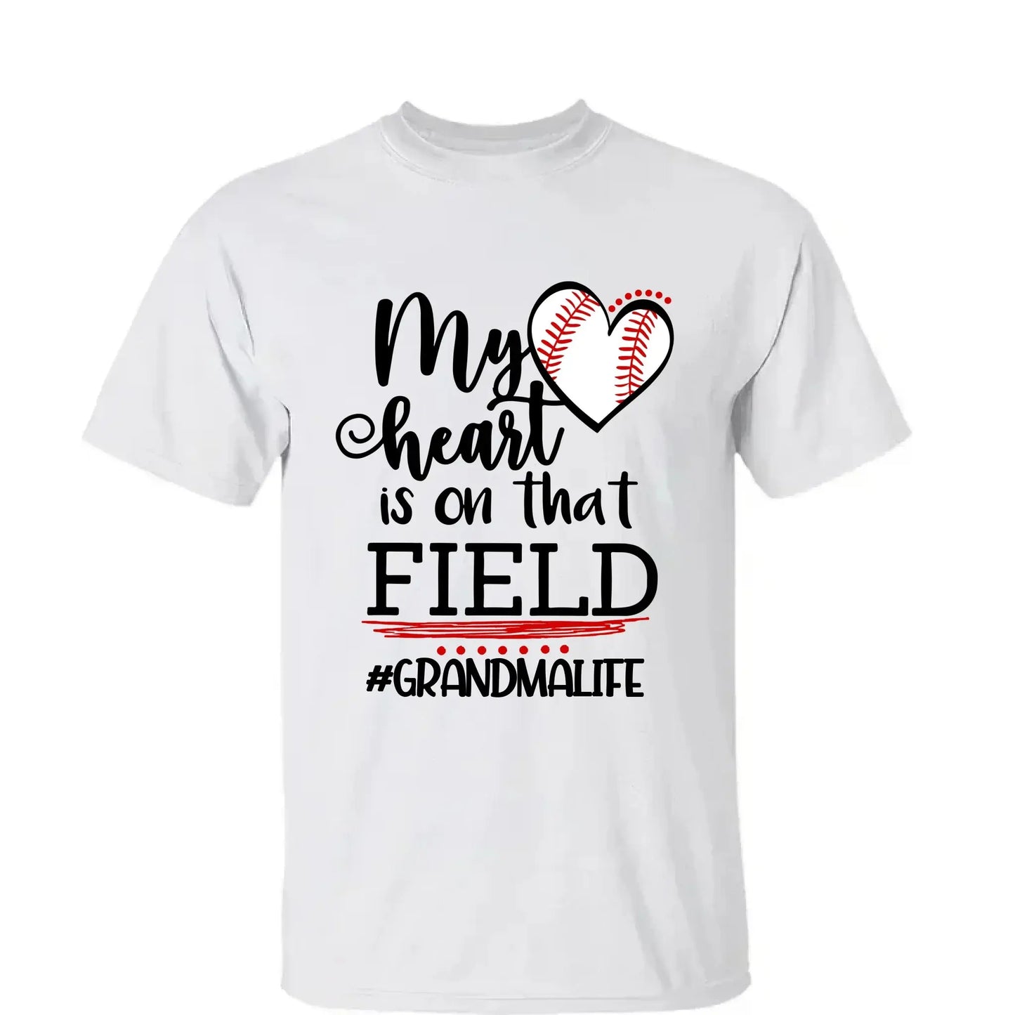 My Heart Is on That Field Shirt – Personalized Baseball Ballpark Design – Custom Mother’s Day Gift for Grandma, Nana, or Gigi  Ezcustomize
