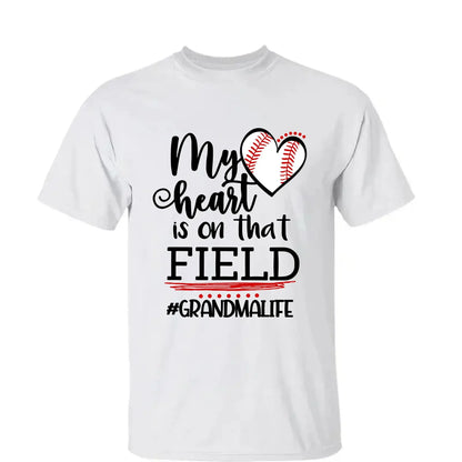My Heart Is on That Field Shirt – Personalized Baseball Ballpark Design – Custom Mother’s Day Gift for Grandma, Nana, or Gigi  Ezcustomize