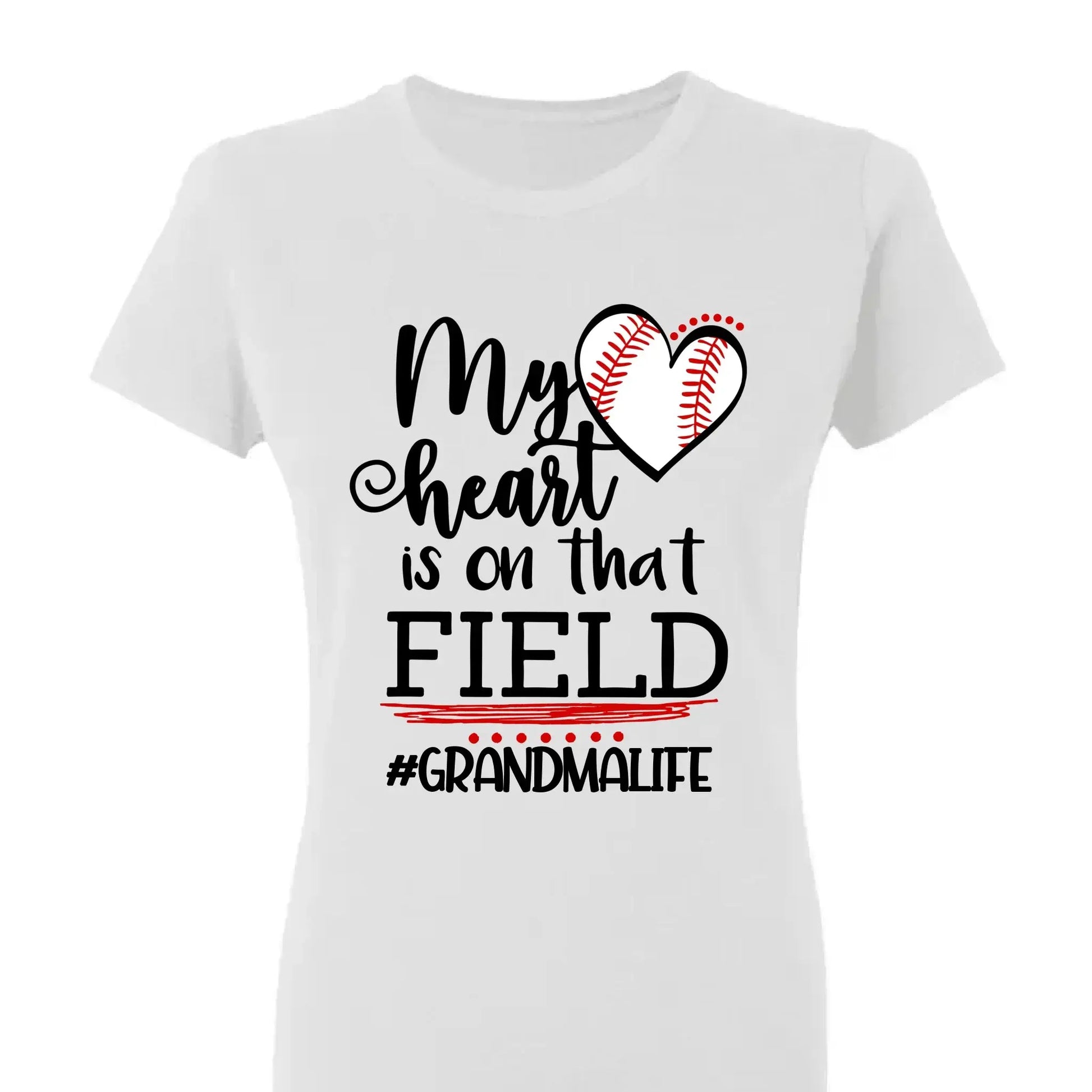 My Heart Is on That Field Shirt – Personalized Baseball Ballpark Design – Custom Mother’s Day Gift for Grandma, Nana, or Gigi  Ezcustomize