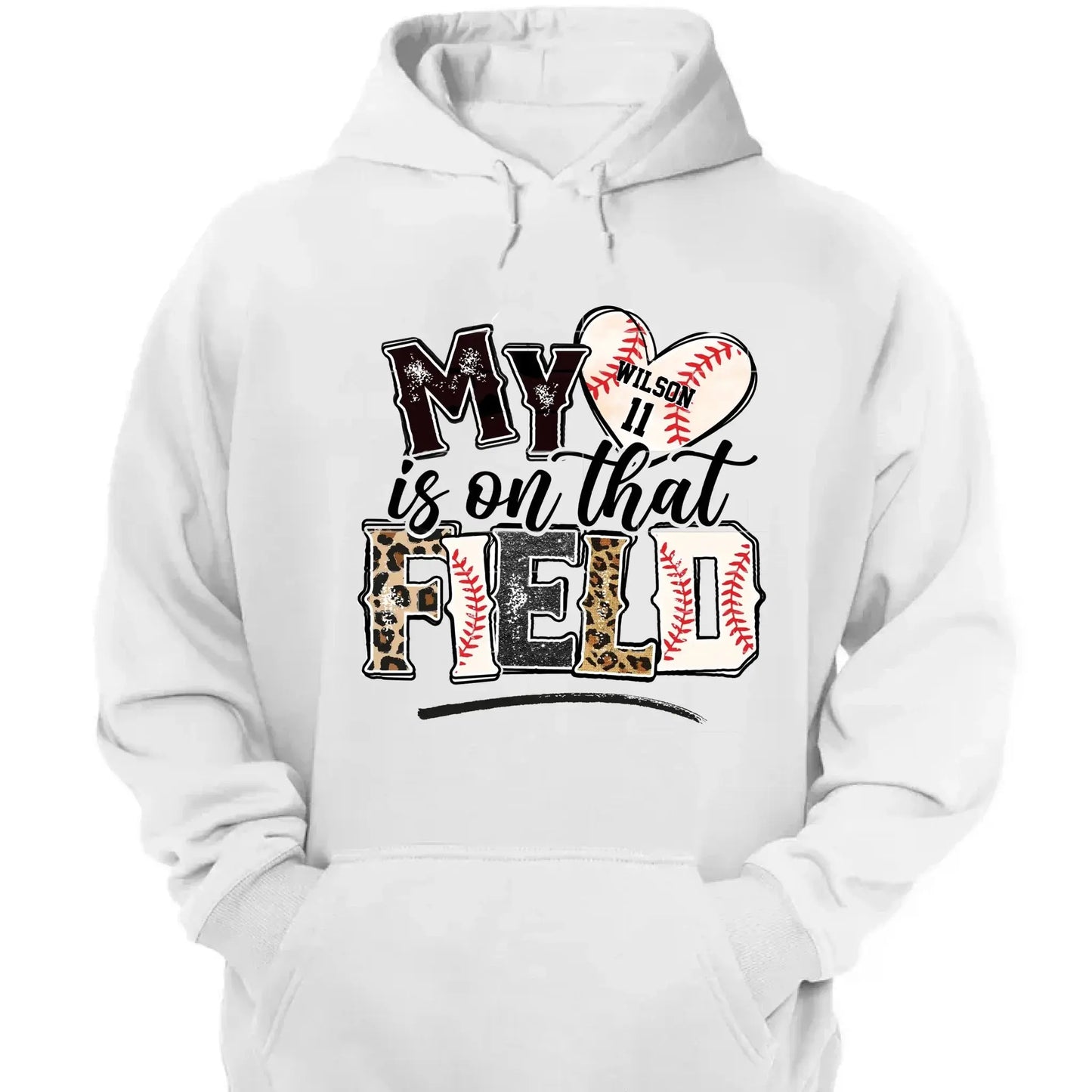 My Heart Is on That Field – Personalized T-Shirt – Custom Gift for Sport Mom or Grandma with Kids’ Names or Jersey Numbers  Ezcustomize