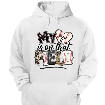 My Heart Is on That Field – Personalized T-Shirt – Custom Gift for Sport Mom or Grandma with Kids’ Names or Jersey Numbers  Ezcustomize
