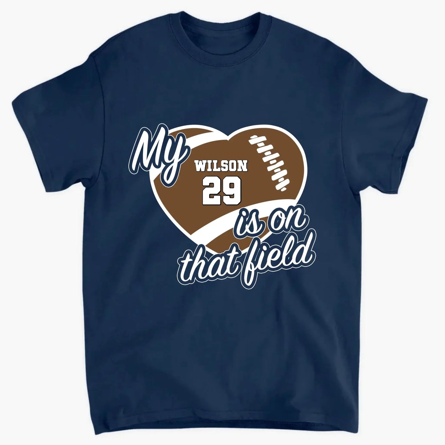 My Heart Is on That Field – Personalized T-Shirt – Custom Gift for Sports Mom or Grandma on Game Day or Mother’s Day  Ezcustomize