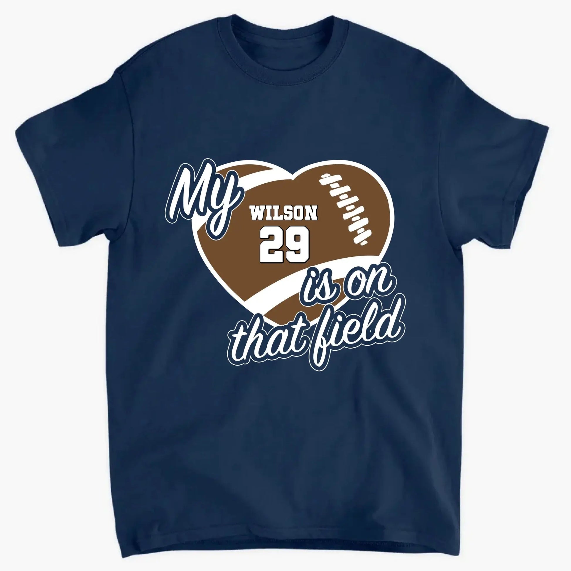 My Heart Is on That Field – Personalized T-Shirt – Custom Gift for Sports Mom or Grandma on Game Day or Mother’s Day  Ezcustomize