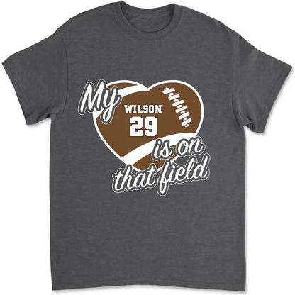 My Heart Is on That Field – Personalized T-Shirt – Custom Gift for Sports Mom or Grandma on Game Day or Mother’s Day  Ezcustomize