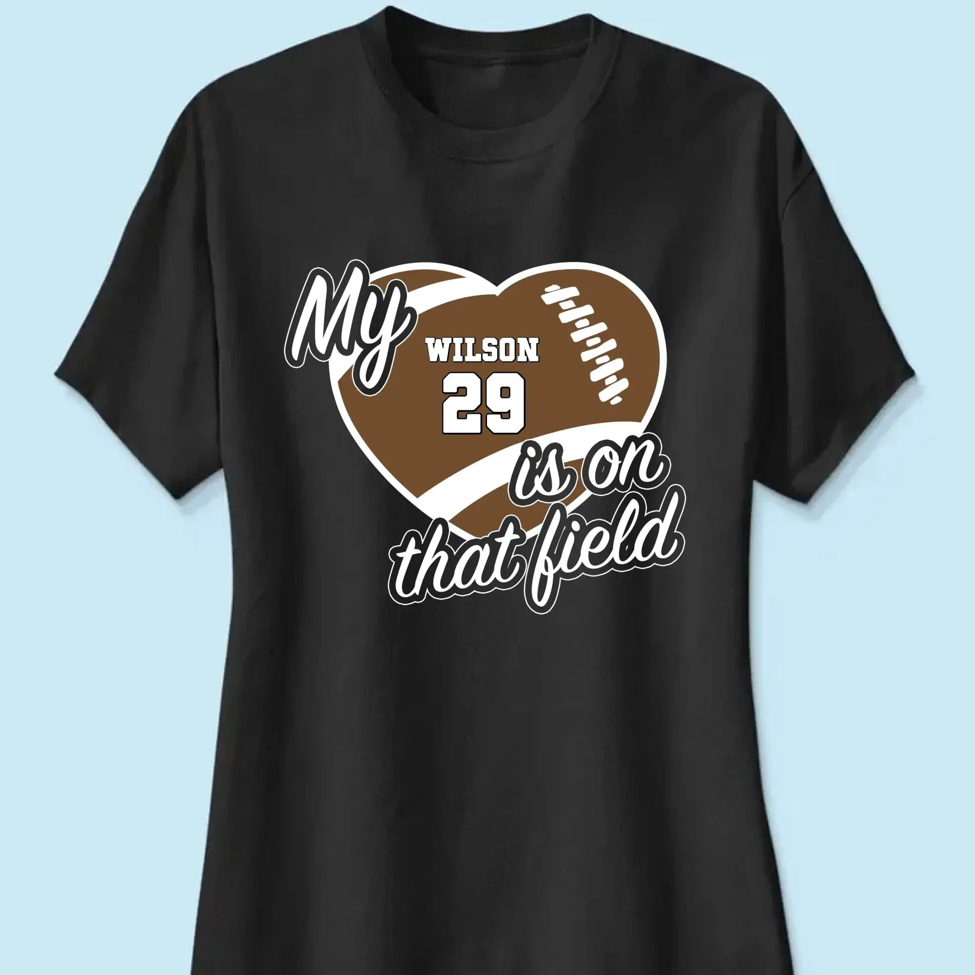 My Heart Is on That Field – Personalized T-Shirt – Custom Gift for Sports Mom or Grandma on Game Day or Mother’s Day  Ezcustomize