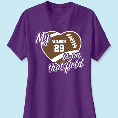 My Heart Is on That Field – Personalized T-Shirt – Custom Gift for Sports Mom or Grandma on Game Day or Mother’s Day  Ezcustomize
