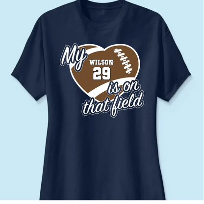 My Heart Is on That Field – Personalized T-Shirt – Custom Gift for Sports Mom or Grandma on Game Day or Mother’s Day  Ezcustomize