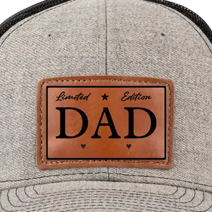 My Incomparable Dad - Family Personalized Custom Leather Patch Hat - Gift For Dad, Grandpa  Ezcustomize