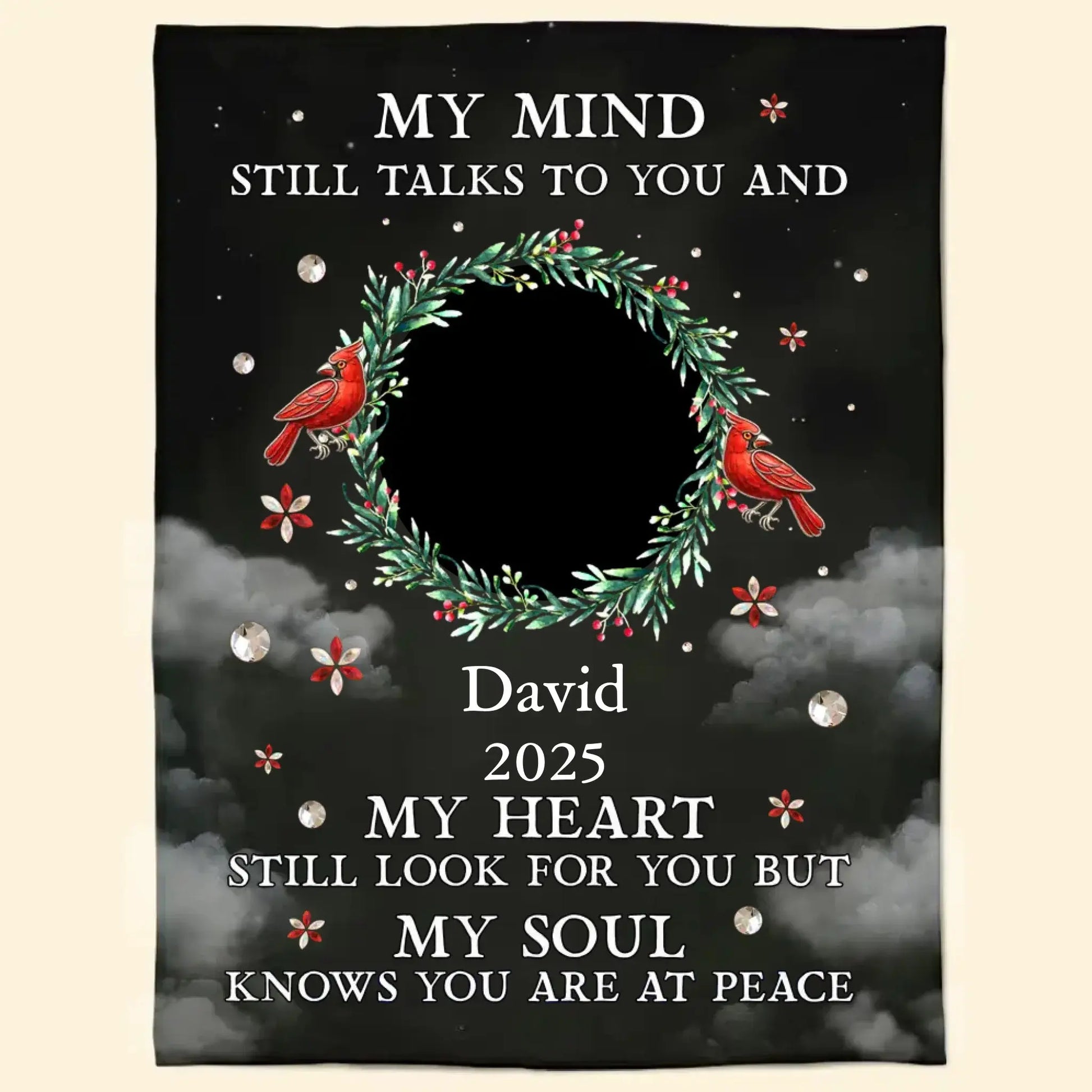 My Mind Still Talks To You – Personalized Memorial Photo Blanket – Comforting Sympathy Gift & Heartfelt Keepsake for Loved Ones  Ezcustomize