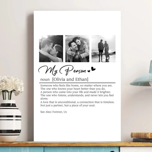 My Person Definition Personalized Photo Poster – Custom Couple Wall Art Print – Romantic Anniversary & Valentine’s Day Gift for Lovers  Ezcustomize