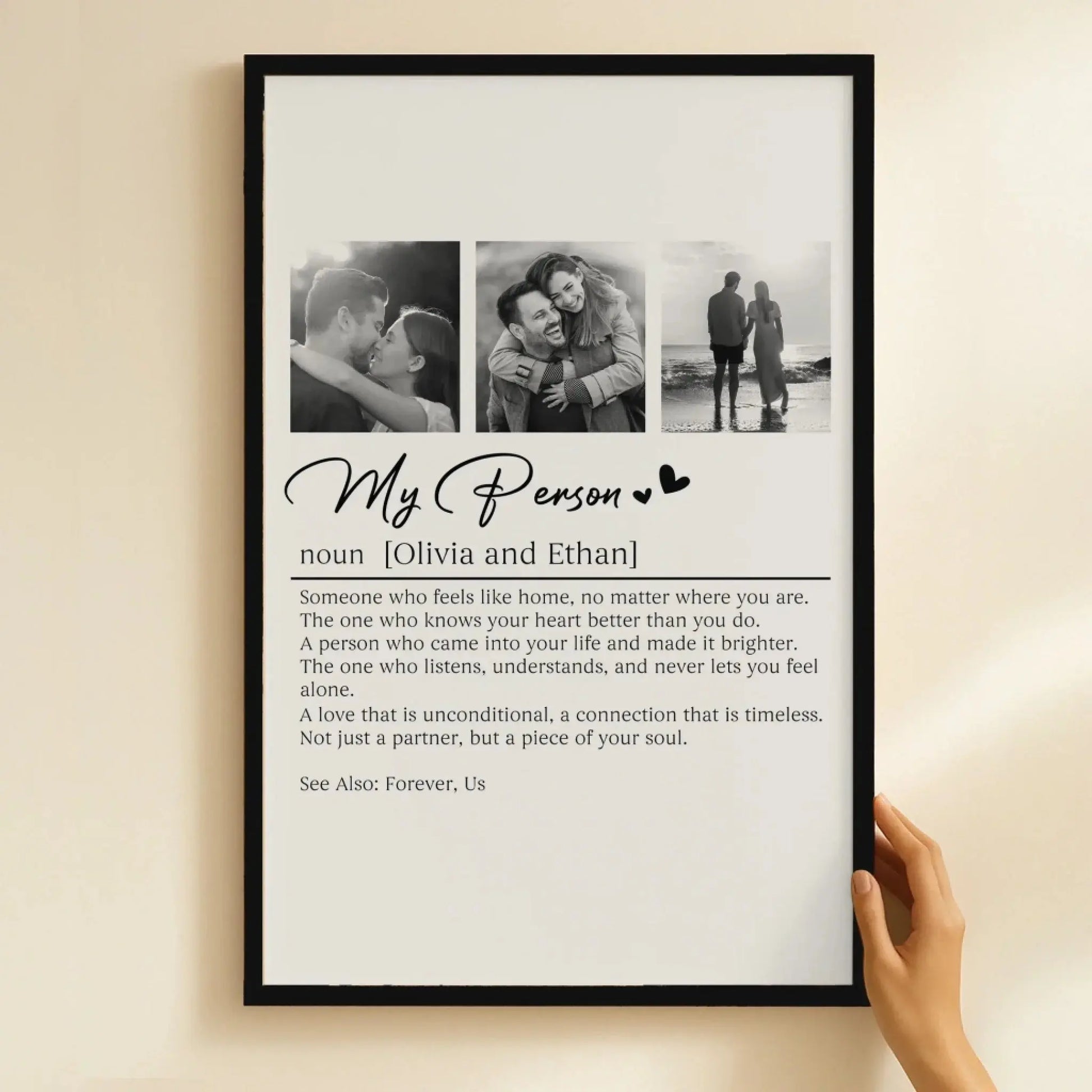 My Person Definition Personalized Photo Poster – Custom Couple Wall Art Print – Romantic Anniversary & Valentine’s Day Gift for Lovers  Ezcustomize
