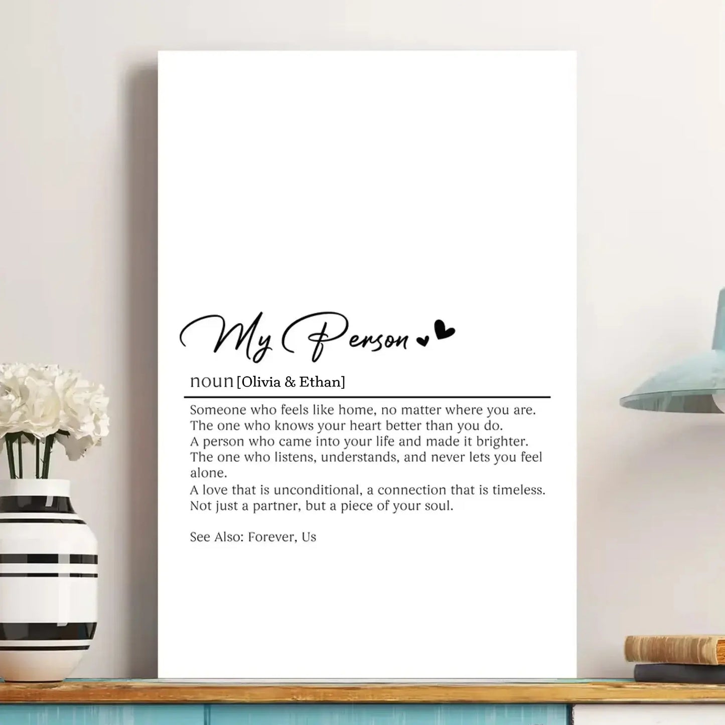 My Person Definition Personalized Photo Poster – Custom Couple Wall Art Print – Romantic Anniversary & Valentine’s Day Gift for Lovers  Ezcustomize