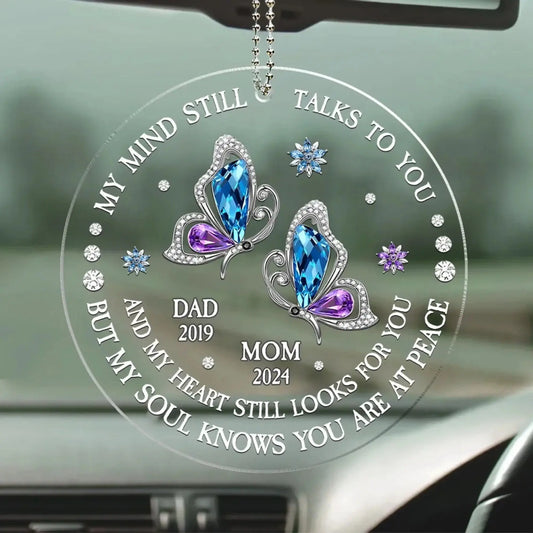 My Soul Knows You Are at Peace – Personalized Custom Car Ornament – Heartfelt Memorial Gift for Honoring a Lost Loved One  Ezcustomize