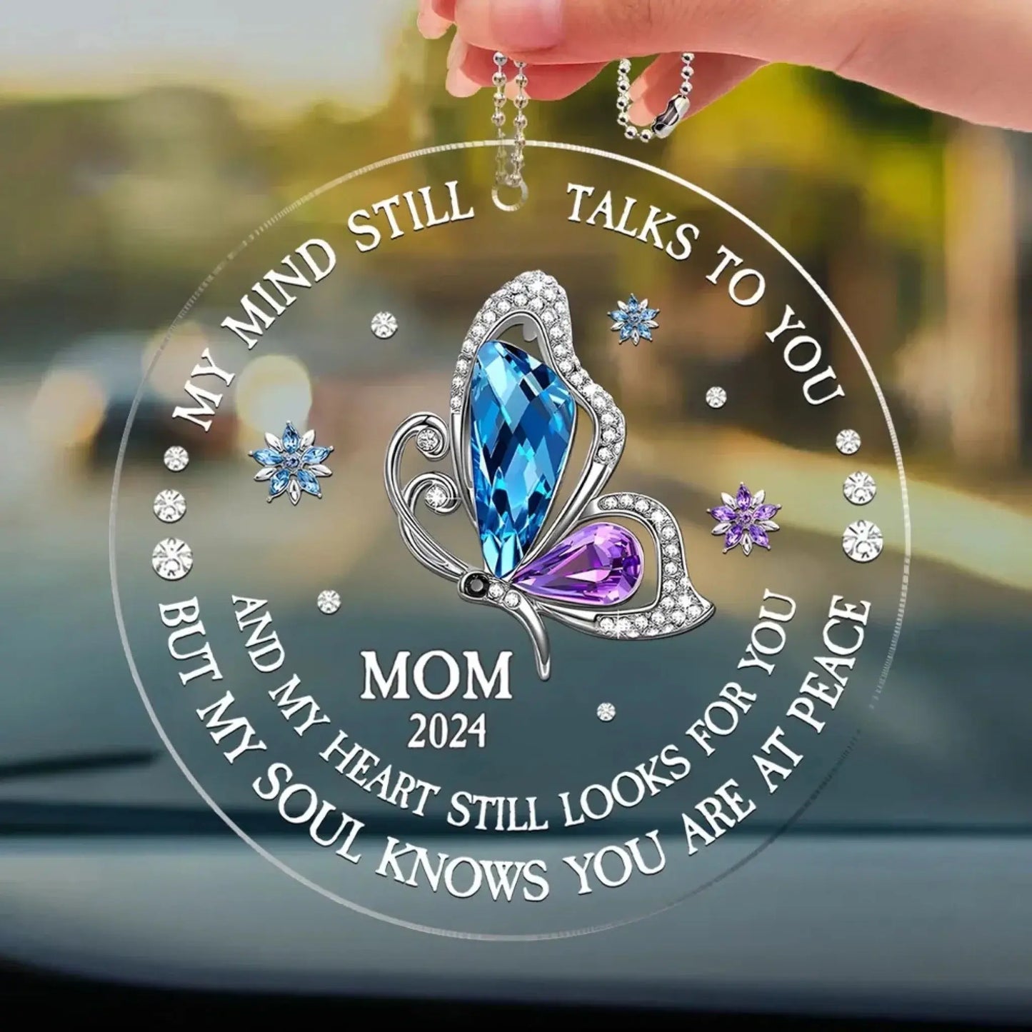 My Soul Knows You Are at Peace – Personalized Custom Car Ornament – Heartfelt Memorial Gift for Honoring a Lost Loved One  Ezcustomize