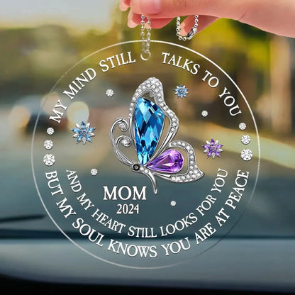 My Soul Knows You Are at Peace – Personalized Custom Car Ornament – Heartfelt Memorial Gift for Honoring a Lost Loved One  Ezcustomize