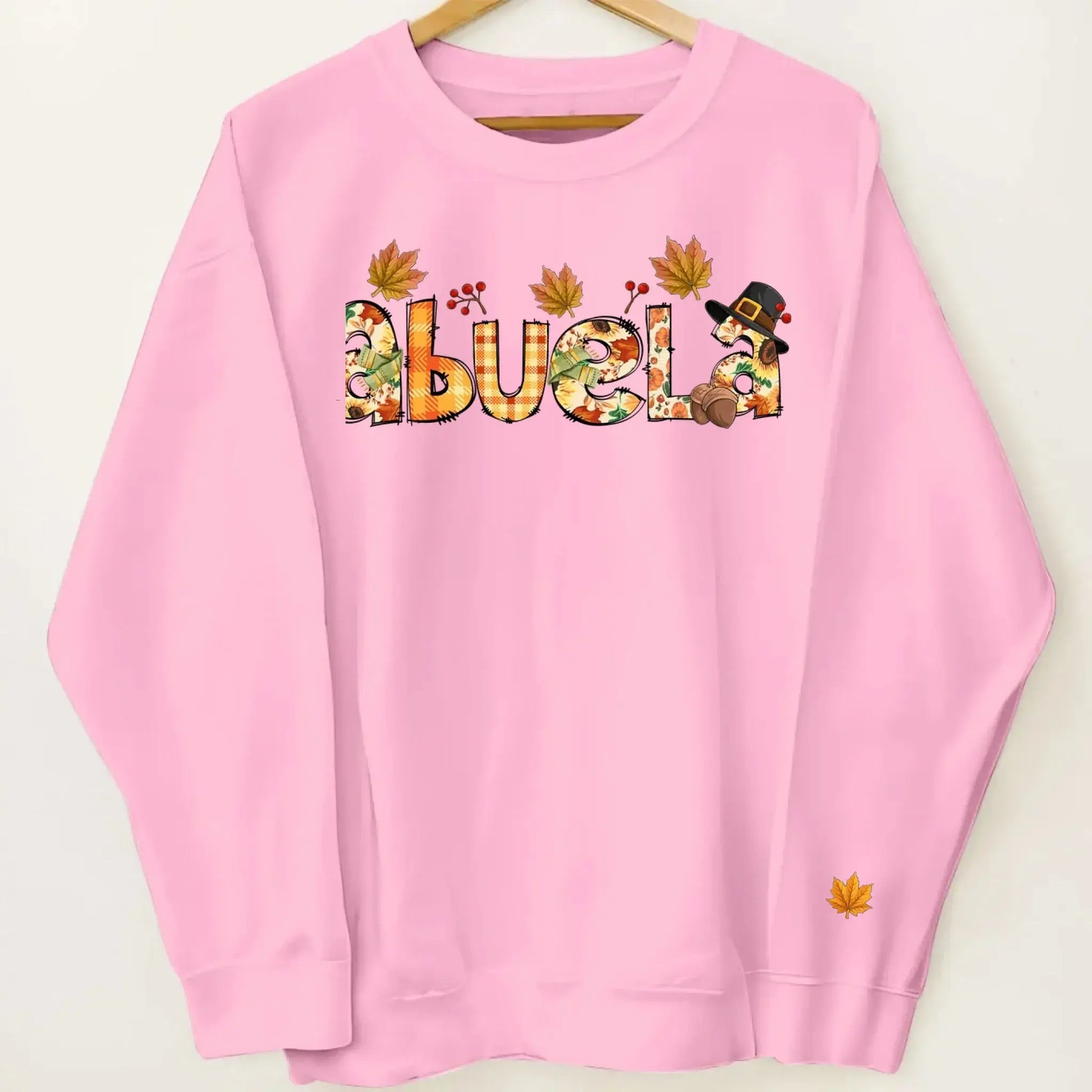 Nana Grandma Bundle – Fall Season Thanksgiving Alphabet Doodle Sweatshirt – Personalized Cozy Gift from Grandkids to Grandma  Ezcustomize