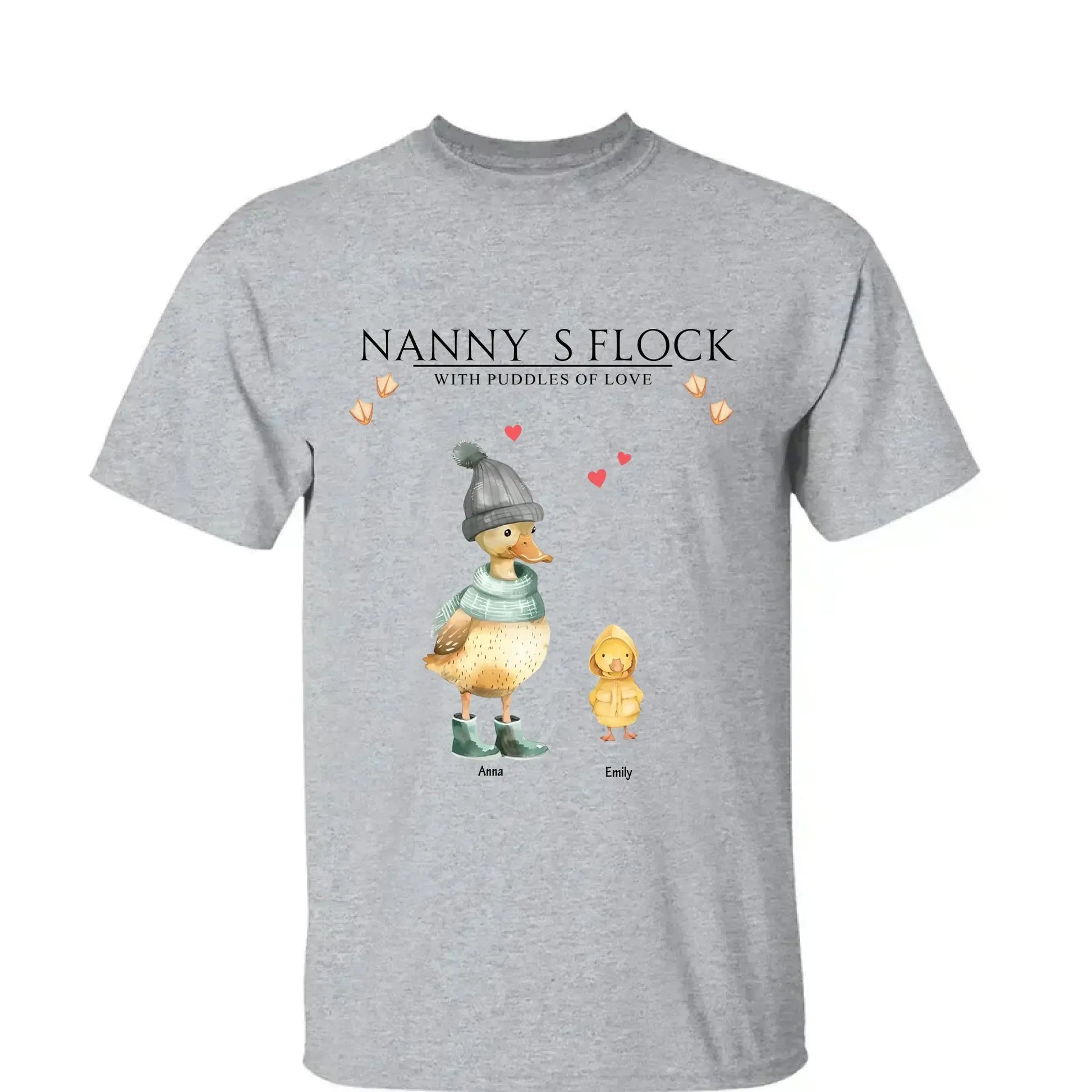 Nanny’s Flock Shirt – Personalized T-Shirt with Kids’ Names – Funny Mother’s Day Gift for Grandma or Mom  Ezcustomize