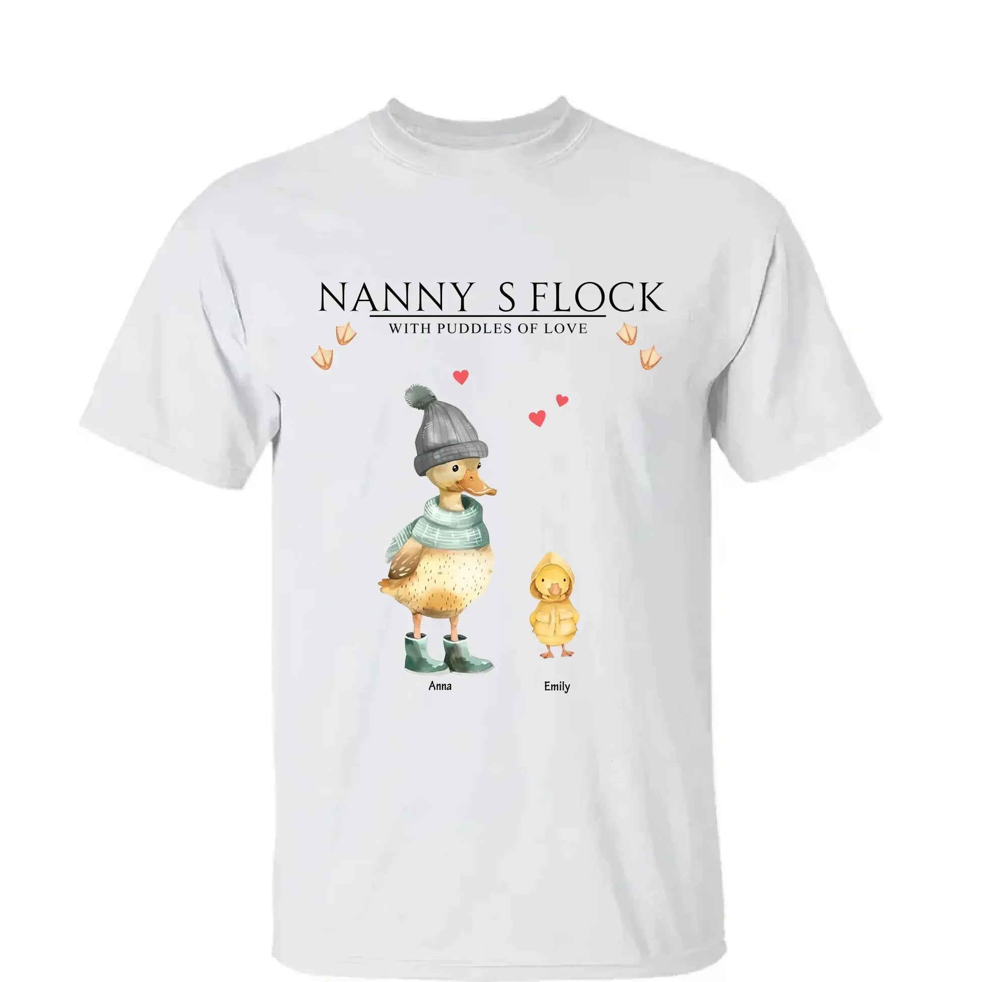 Nanny’s Flock Shirt – Personalized T-Shirt with Kids’ Names – Funny Mother’s Day Gift for Grandma or Mom  Ezcustomize