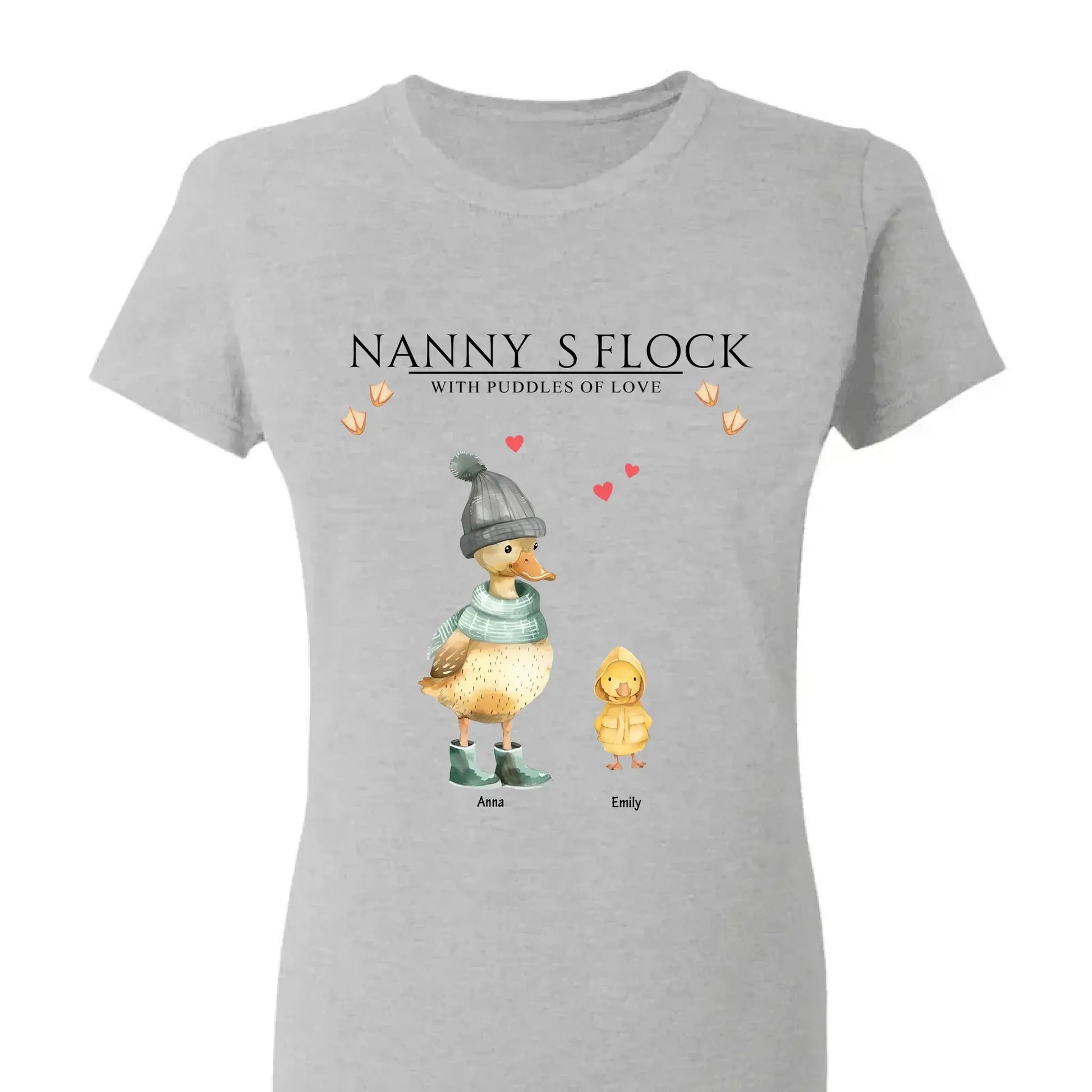 Nanny’s Flock Shirt – Personalized T-Shirt with Kids’ Names – Funny Mother’s Day Gift for Grandma or Mom  Ezcustomize