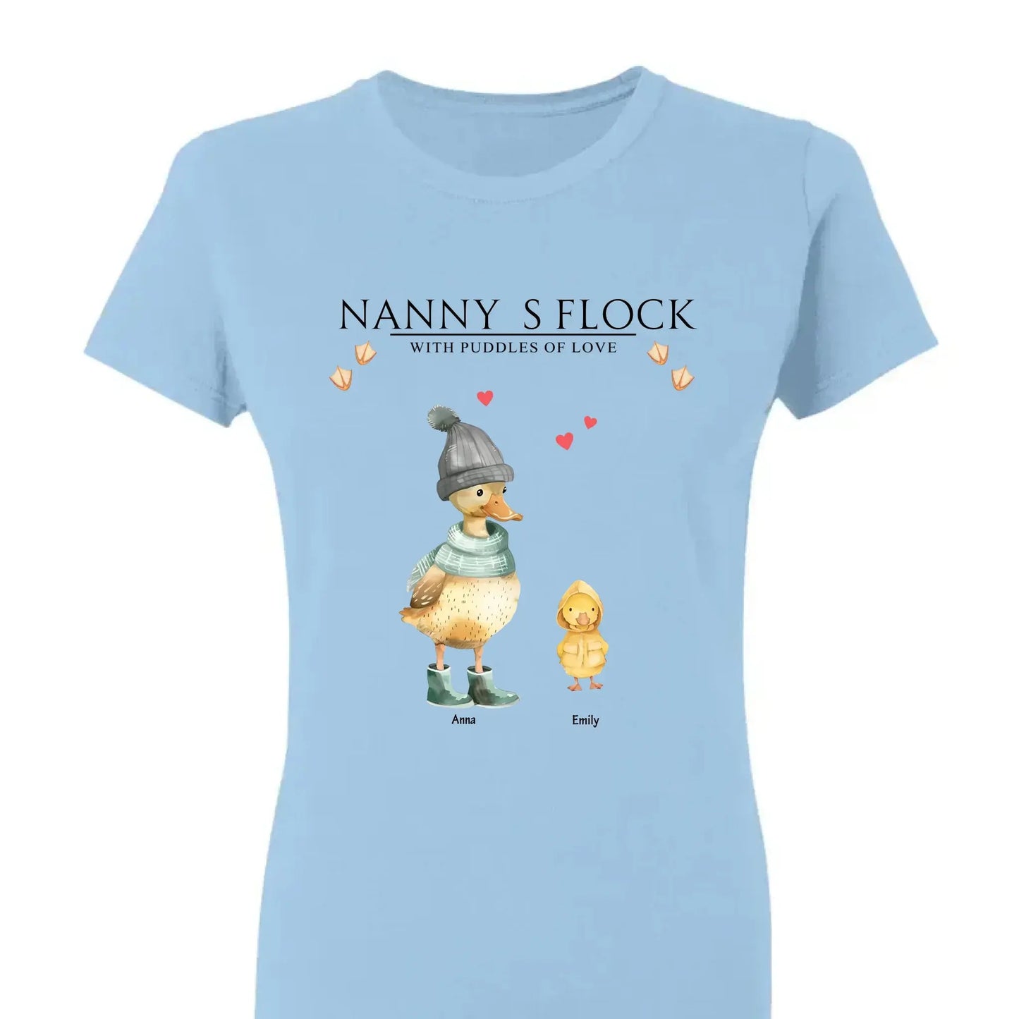 Nanny’s Flock Shirt – Personalized T-Shirt with Kids’ Names – Funny Mother’s Day Gift for Grandma or Mom  Ezcustomize