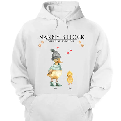 Nanny’s Flock Shirt – Personalized T-Shirt with Kids’ Names – Funny Mother’s Day Gift for Grandma or Mom  Ezcustomize