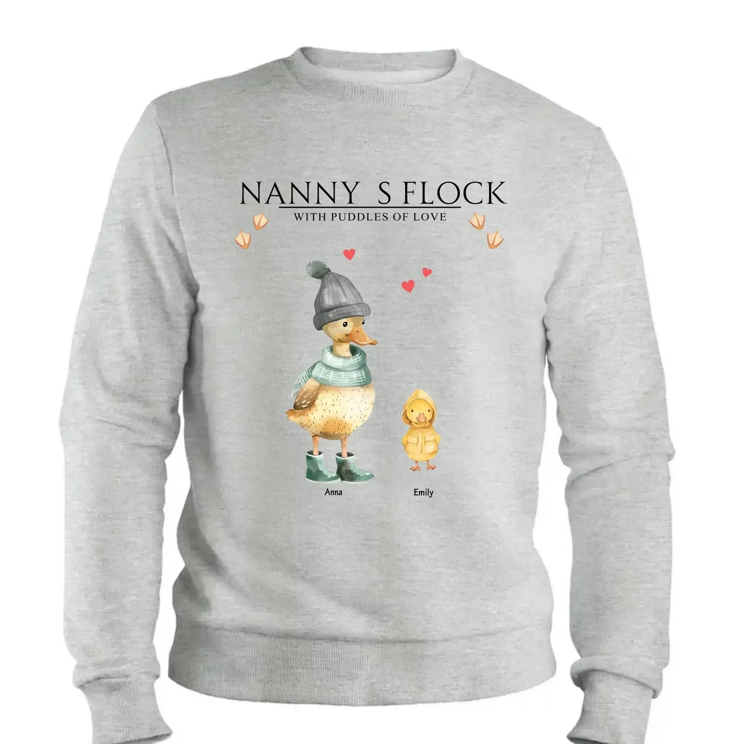 Nanny’s Flock Shirt – Personalized T-Shirt with Kids’ Names – Funny Mother’s Day Gift for Grandma or Mom  Ezcustomize