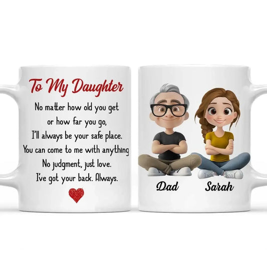 No Judgment Just Love – Personalized Coffee Mug – Meaningful Birthday, Friendship & Encouragement Gift for Daughter  Ezcustomize