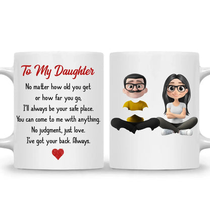 No Judgment Just Love – Personalized Coffee Mug – Meaningful Birthday, Friendship & Encouragement Gift for Daughter  Ezcustomize
