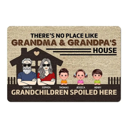 "No Place Like Grandparents’ House" Doormat - Cute Personalized Gift for Grandma & Grandpa  Ezcustomize