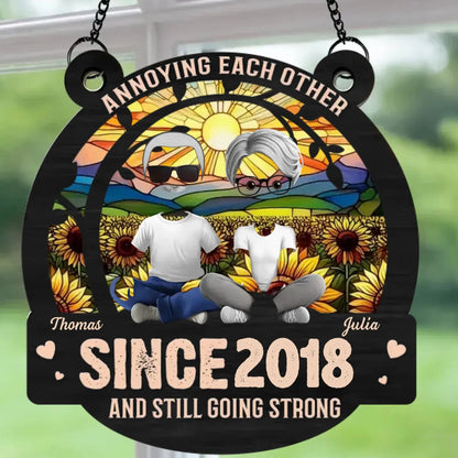 Old Love, New Jokes – Custom Window Hanging Suncatcher Ornament – Personalized Anniversary & Wedding Gift for Husband and Wife, Him and Her  Ezcustomize