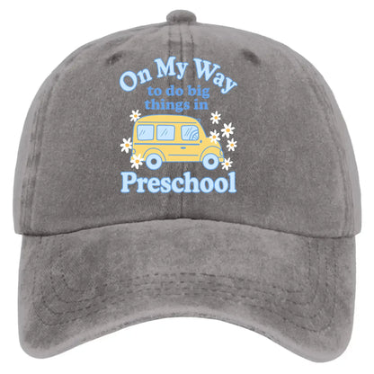 On My Way To Do Big Things – Personalized Grade Level Shirt and Cap for Kids & Teachers – Cute Back to School Custom Tees & Denim Cap  Ezcustomize