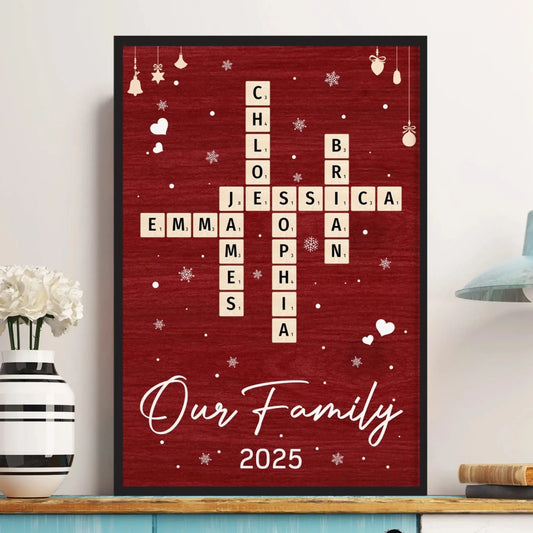 Our Family Scrabble – Personalized Poster Wall Art – Unique Custom Home Décor and Heartwarming Gift for Families, Parents & Loved Ones  Ezcustomize