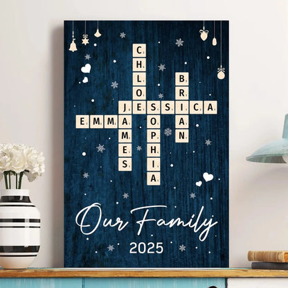 Our Family Scrabble – Personalized Poster Wall Art – Unique Custom Home Décor and Heartwarming Gift for Families, Parents & Loved Ones  Ezcustomize