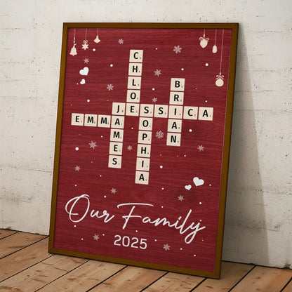 Our Family Scrabble – Personalized Poster Wall Art – Unique Custom Home Décor and Heartwarming Gift for Families, Parents & Loved Ones  Ezcustomize