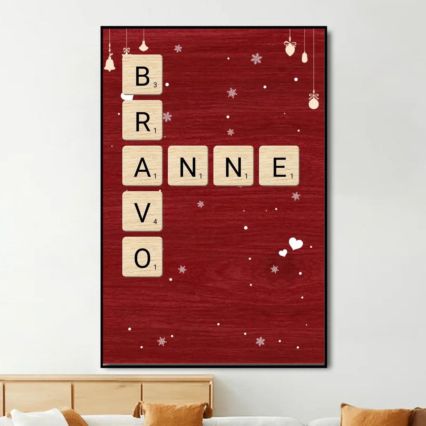 Our Family Scrabble – Personalized Poster Wall Art – Unique Custom Home Décor and Heartwarming Gift for Families, Parents & Loved Ones  Ezcustomize