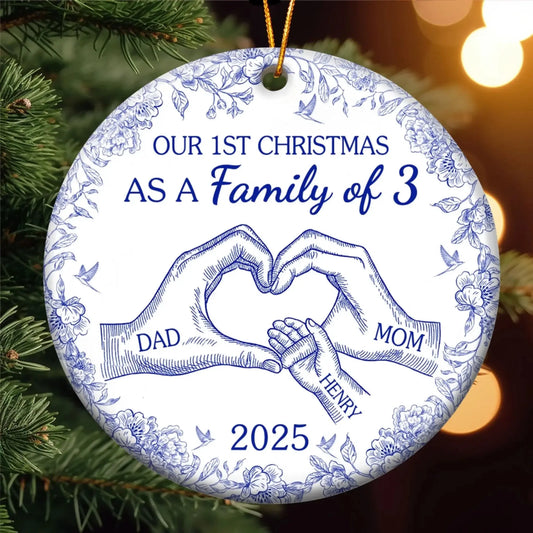 Our First Christmas Together – Personalized Ceramic Ornament – Romantic Holiday Gift for Couples, Newlyweds & Married Partners  Ezcustomize