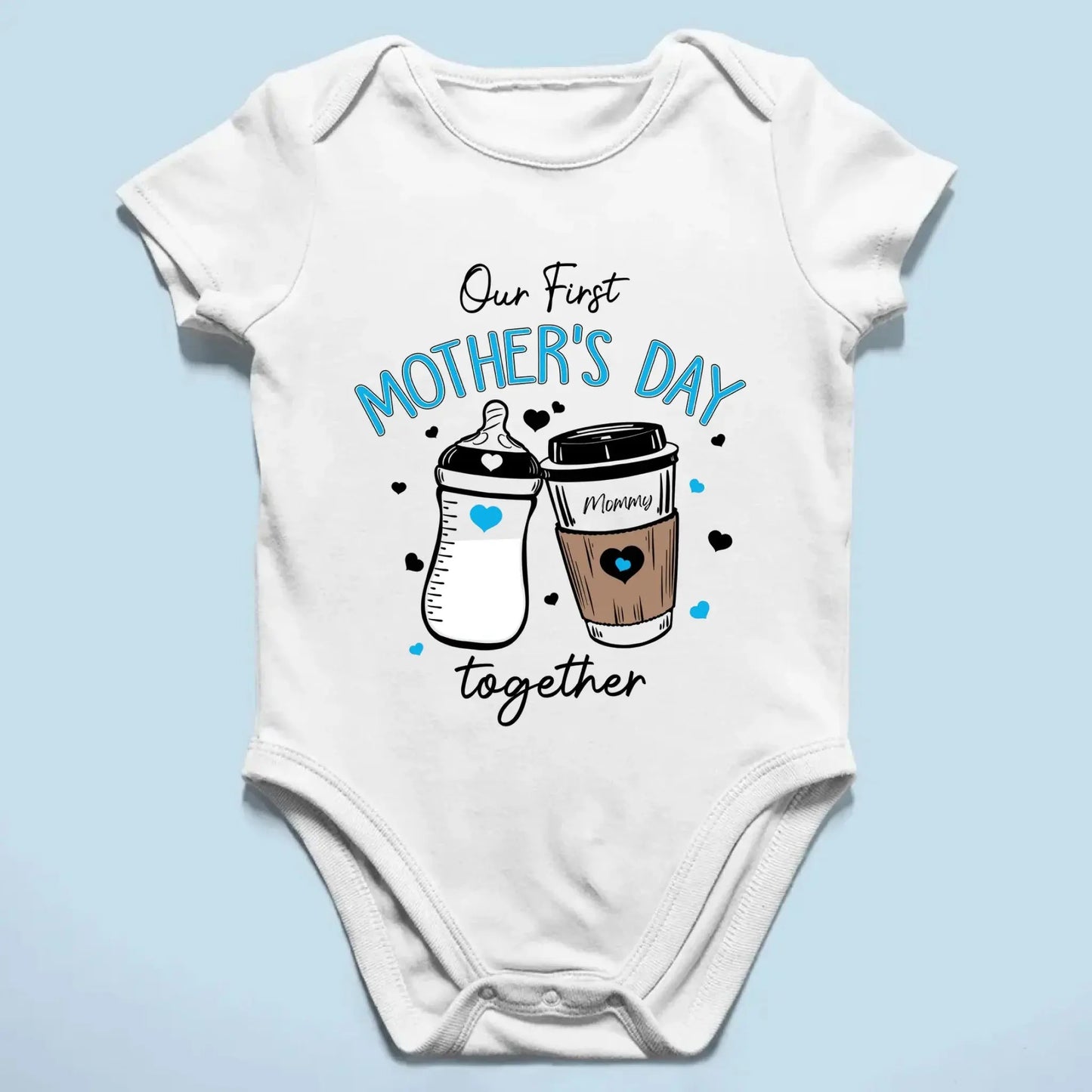 Our First Mother’s Day 2025 – Personalized Baby Onesie – Custom Gift for New Mom and Baby on Mother’s Day  Ezcustomize