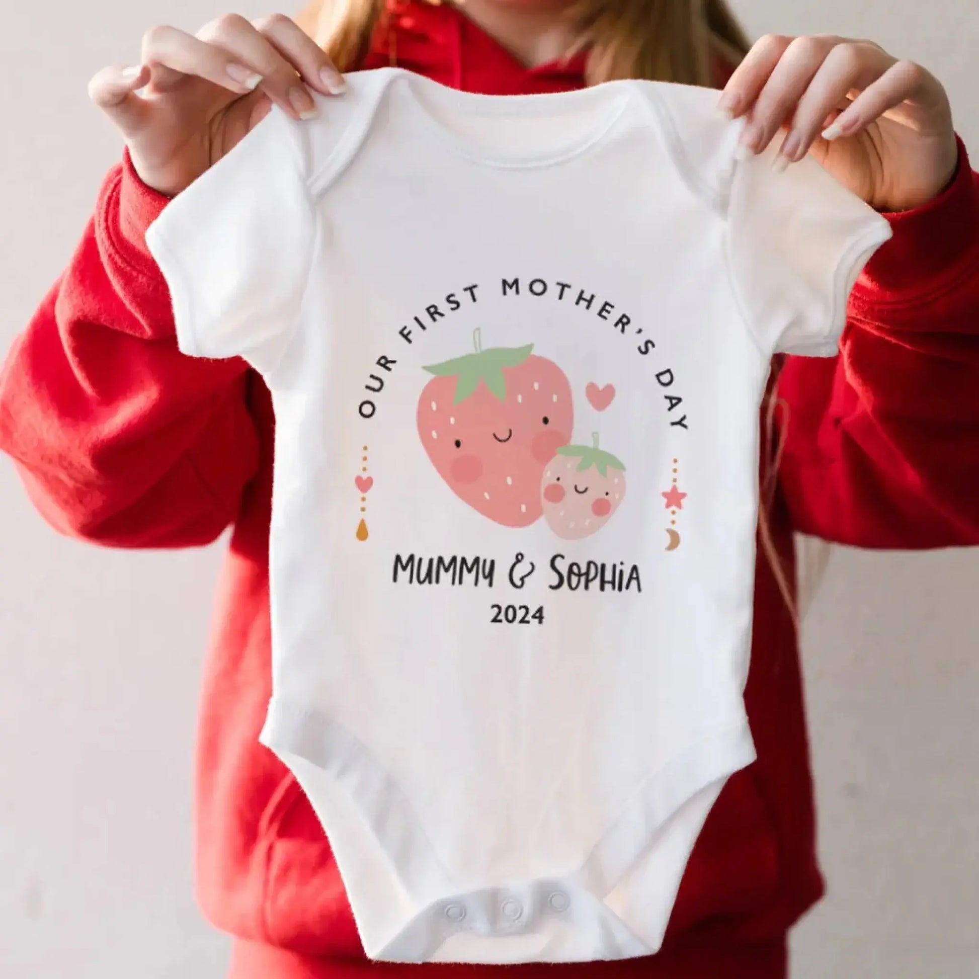 Our First Mother’s Day 2025 – Personalized Baby Onesie – Custom Mother’s Day Gift for New Mom and Baby  Ezcustomize