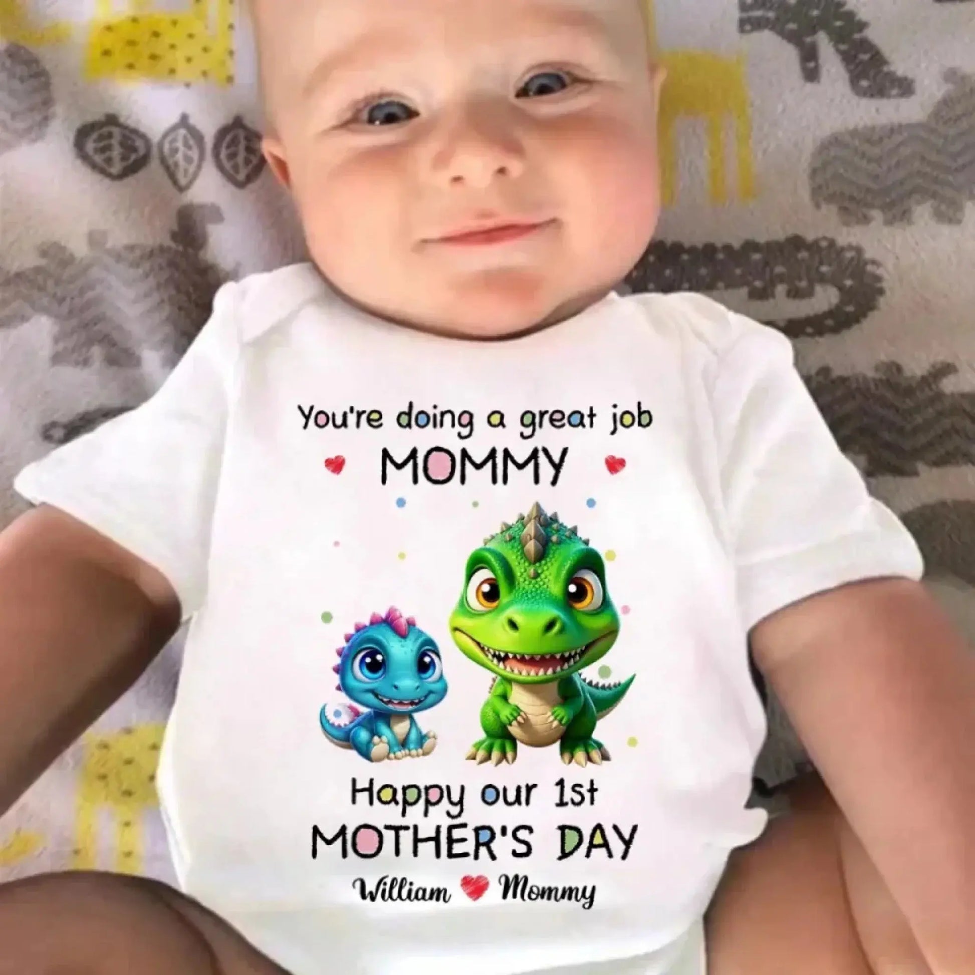 Our First Mother’s Day Together – Personalized Baby Onesie or T-Shirt – Custom Gift for New Mom on Mother’s Day or Baby Shower  Ezcustomize