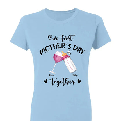 Our First Mother’s Day Together – Personalized T-Shirt or Onesie – Custom Gift for New Mom or First-Time Mom  Ezcustomize