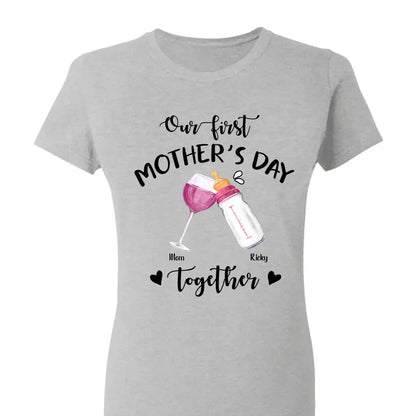 Our First Mother’s Day Together – Personalized T-Shirt or Onesie – Custom Gift for New Mom or First-Time Mom  Ezcustomize