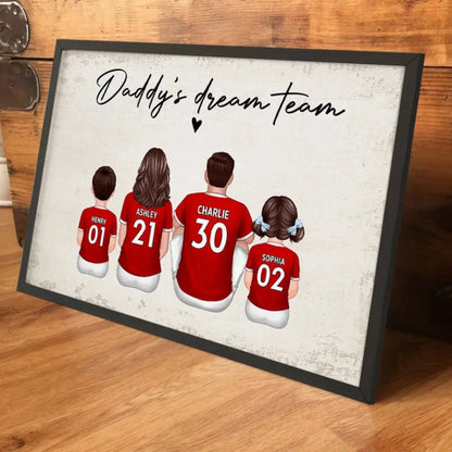 Our Soccer/Football Family Team – Personalized Sitting Poster/Canvas – Custom Gift for Parents or Family on Mother’s or Father’s Day  Ezcustomize