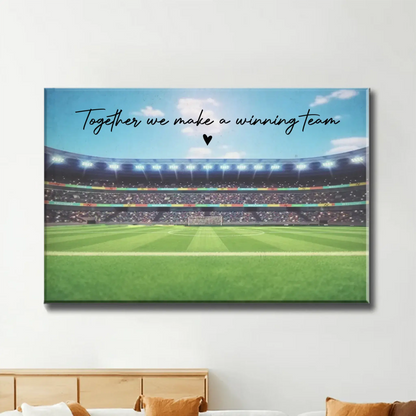 Our Soccer/Football Family Team – Personalized Sitting Poster/Canvas – Custom Gift for Parents or Family on Mother’s or Father’s Day  Ezcustomize